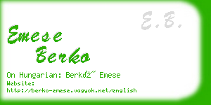 emese berko business card